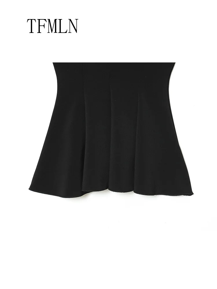 2026 Spring Women Causal Elastic Tank Tops Fashion Square Collar Sleeveless Folds Chic Pullover Tops Sweet Girls Streetwear