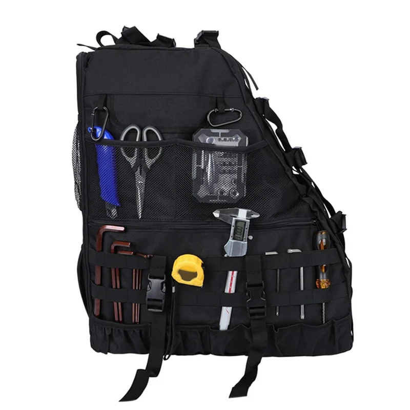 NEW-왼쪽 롤바 수납 가방 케이지 다중 포켓 정리함 화물 가방 도구 가방 지프 랭글러 JK 4도어 1997-2019 JL JKU용