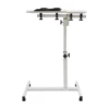 360° Adjustable Laptop Desk Stand Table Stand  Rolling Laptop Table with 4 Wheels White 5