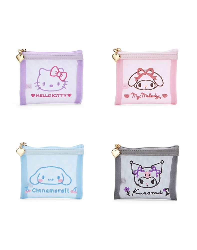 

Sanrio мультяшный милый My Melody Cinnamoroll ткань перевивочного переплетения сумка для хранения с вышивкой Kitty Kulomi Cinnamoroll мини косметичка для хранения