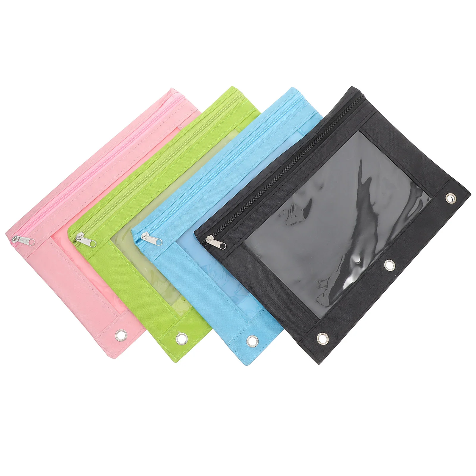 

4 Pcs Adhesive Storage Bag Pencil Case Document Pouches Bulk Pvc Oxford Cloth Bags