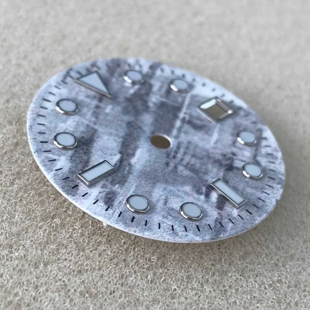 Meteorite Dial 29mm Blue Luminous Watch Faces Men's Watch Replacement Accessory for ETA2836 Japan 8215 8205 Pearl 2813 Movement