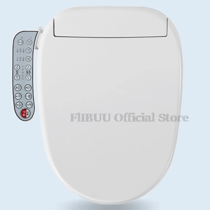 Smart Bidet Toilet Seat Elongated Cover Warm Air Dryer Warm Water Heated Seat Soft Close Toilet Lid Night Light Rear Front Wash