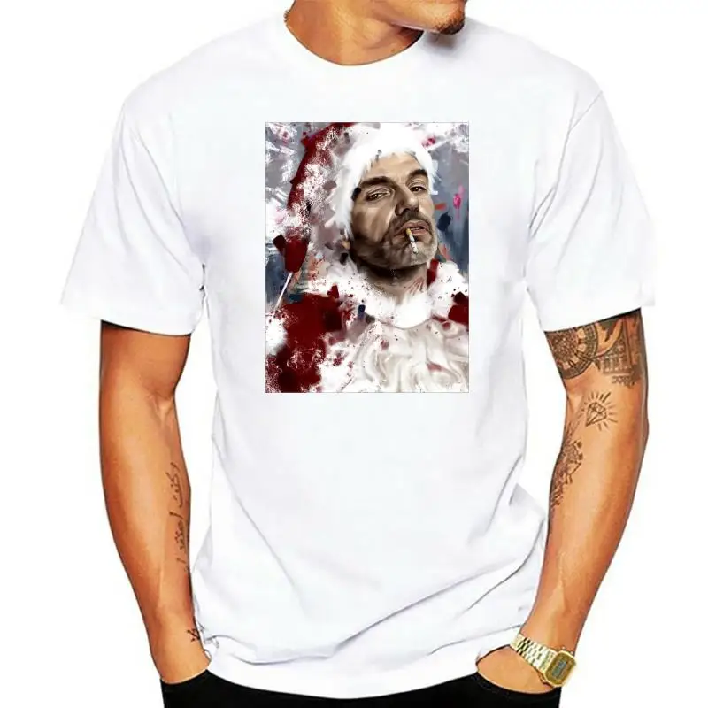 

Men tshirt Bad Santa Santa T Shirt Printed T-Shirt tees top