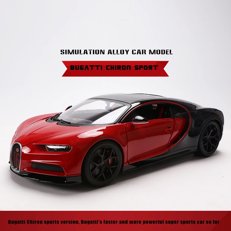 Large 1/18 Scale Chiron Super Sportcar Miniatures Alloy Diecast Car Model Presents  For Boyfriend Sound & Light Toy For Kids Gift - AliExpress