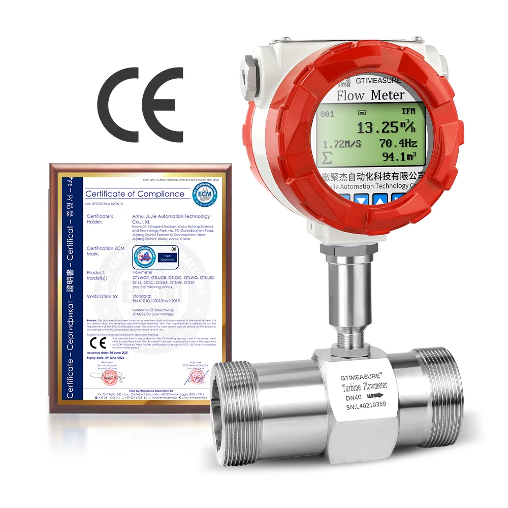 Water fuel oil flow meter pulse output milk beer diesel alcohol gasoline hydraulic turbine flowmeter
