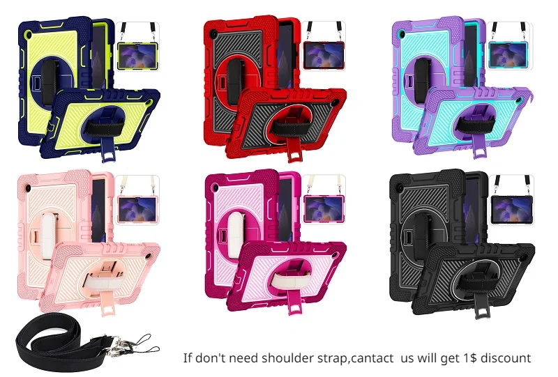 For Samsung Galaxy Tab A8 10.5 SM-X200 X205 X207 2022 Tablet Cover Military Shockproof Kids Case Rotatable Stand_voghion.com