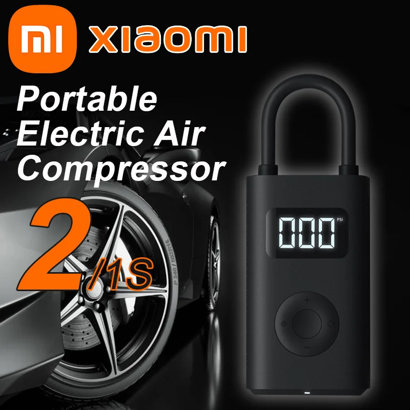 Original Xiaomi Air Pump 2 Mijia Electric Air Compressor Treasure 150PSI  Type-C LED Multitool Inflator [Increase Speed by 25%] - AliExpress