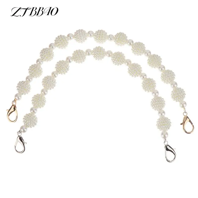 

Pearl Bag Strap For Handbag Handle Belts Purse Replacement Handles Beaded Chain For Shoulder Bag Accessories