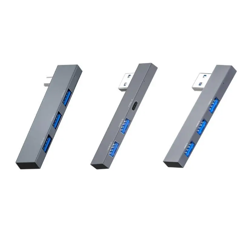 652F 3 in 1 1x3.0+2x2.0 USB 허브 3 포트 확장 플러그 슬림형 C/USB PD 분배기
