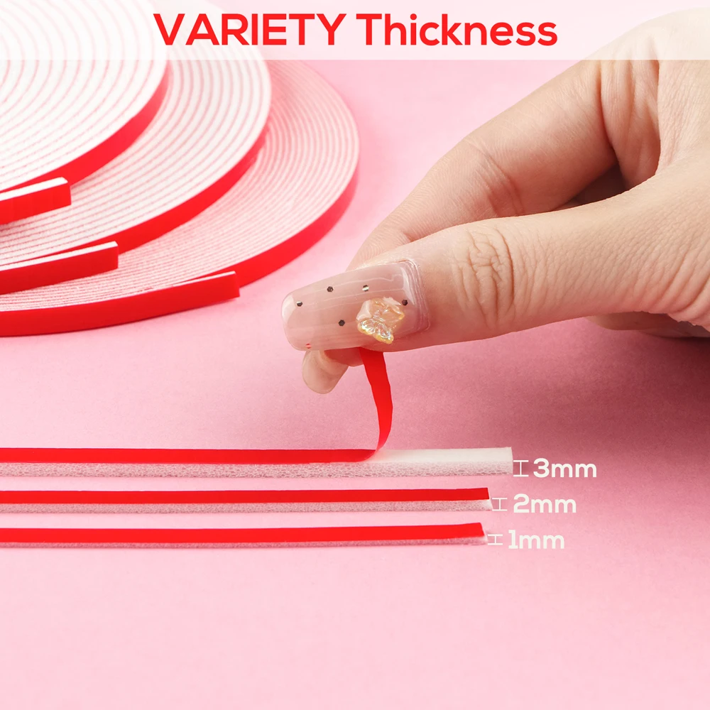 Double Sided Foam Tape 1mm/2mm/3mm Thickness Double Sided Adhesive Foam Roll For Shaker Cards Making Supplies