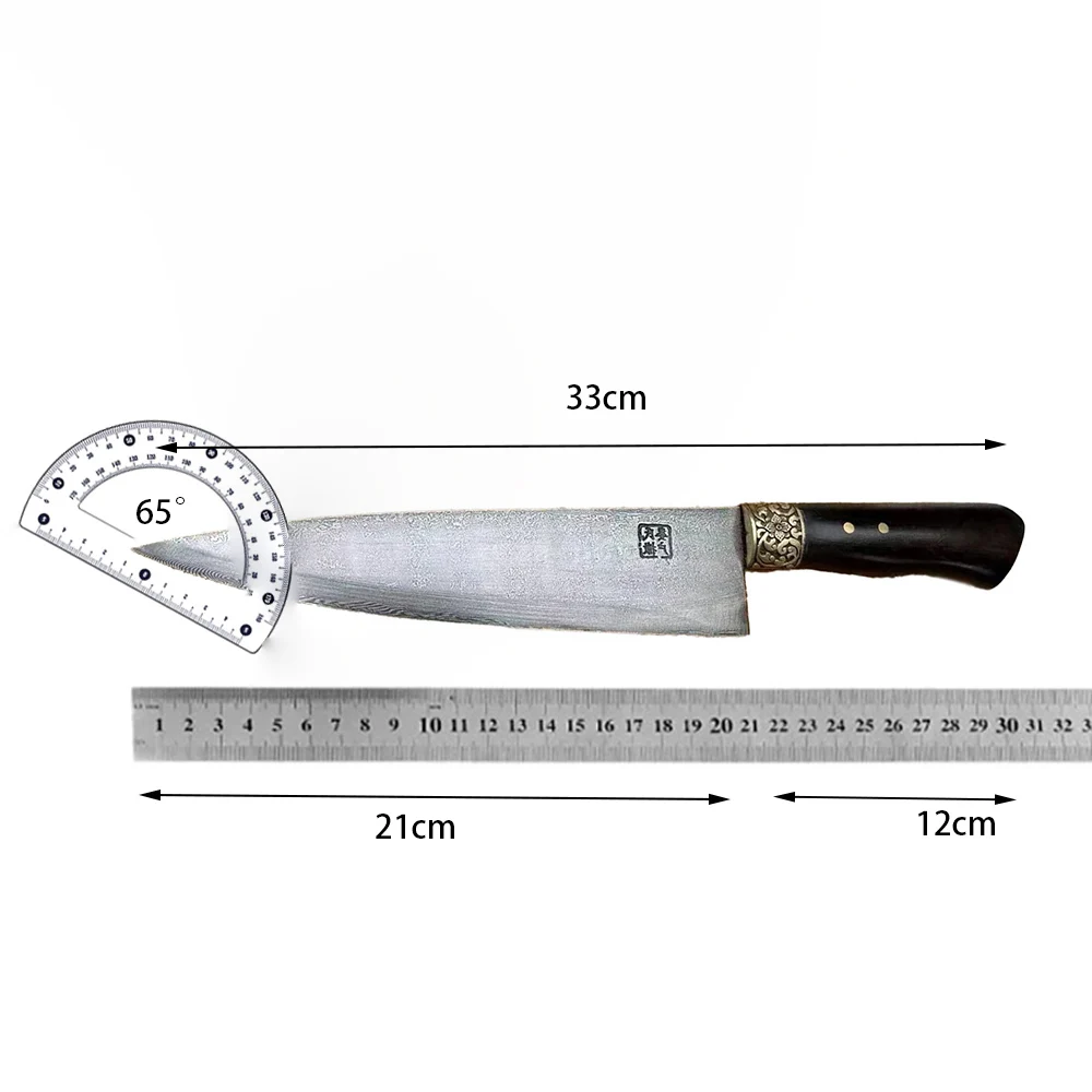 8.5 Inch Husa Knife Handmade Damascus Steel Blade Sharp Chefs Cleaver Sashimi Slicing Fish Sushi Kitchen Knives Cooking Tools kitchen knife