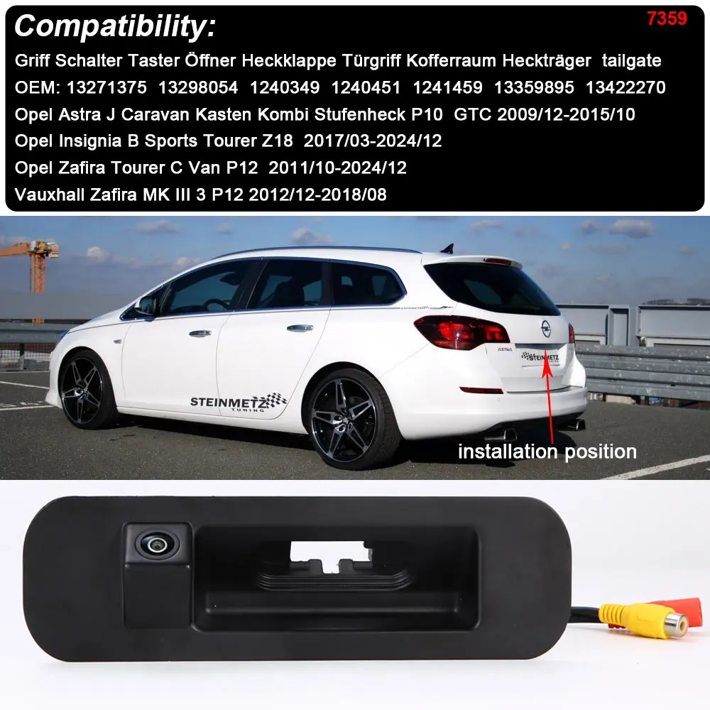 Heckklappe Schalter Taster Öffner 2-Polig Für Opel Astra H L48 L08