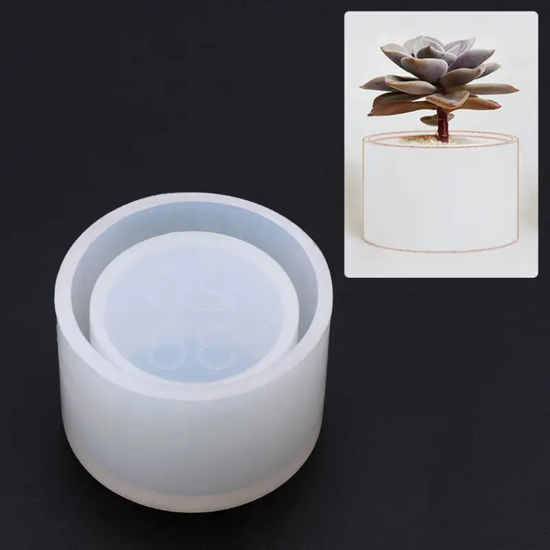 MXME Flower Pots Mold Silicone Mould for Art Projects Round Shaped Crafts Accessories