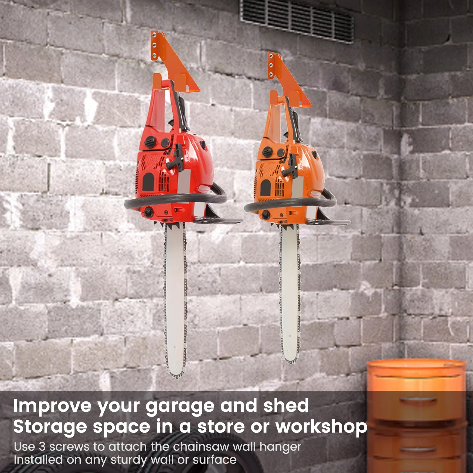 Heavy Duty Chainsaw Hooks Holder Wall Mount Chainsaw Storage Rack Suitable for 009 360 Chainsaws Hanging Rack