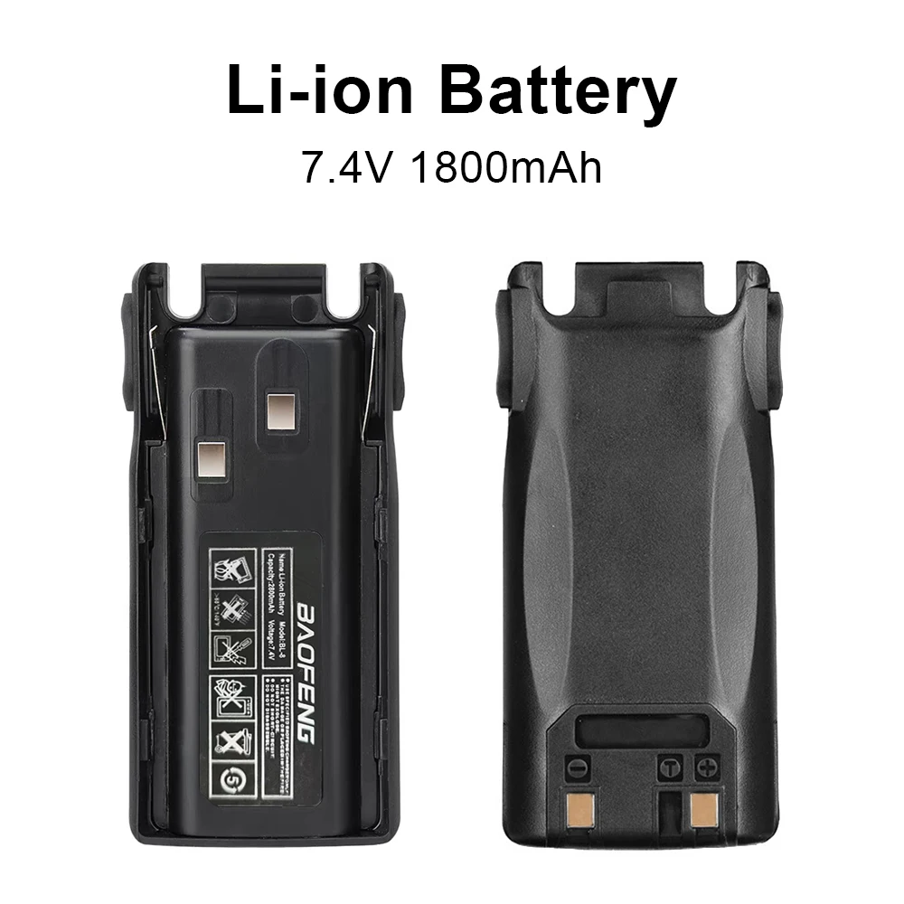 Baofeng UV-82 Li-ion Battery USB Type-C Charger 2800mah Enlarge 3800mAh BL-8 Original For Radio UV-82 UV-82GHp UV-82-8W UV89