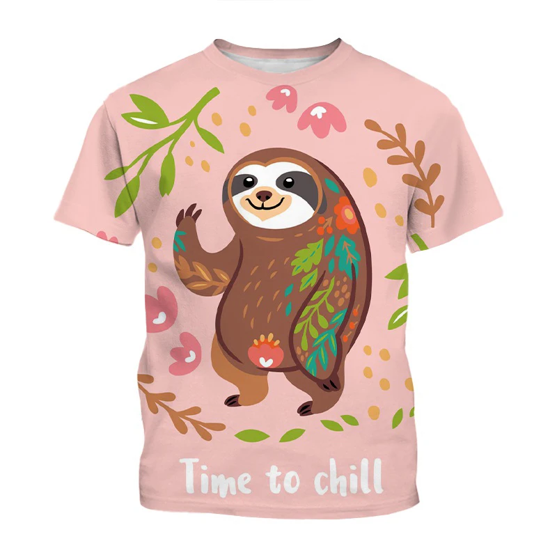 

Новинка, модная летняя повседневная рубашка унисекс с забавными животными, слюнявшим 3D принтом, круглым вырезом и коротким рукавом