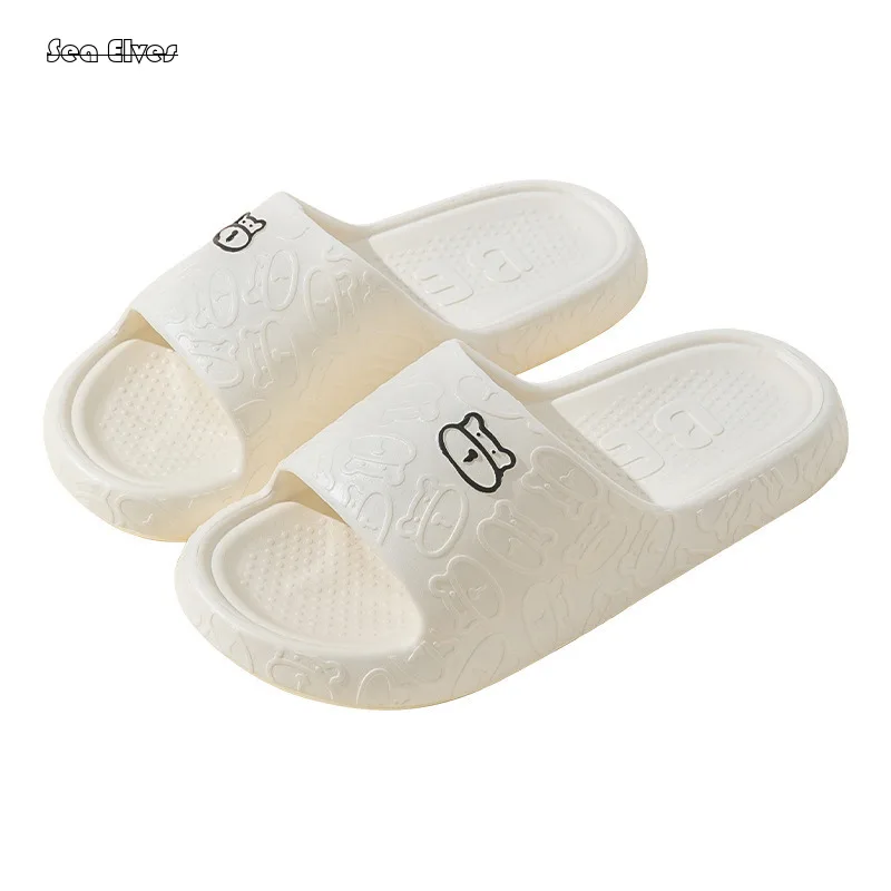 2024 New Slippers Summer Anti Slip Couples Wear Outside Men's and Women's Home Slippers Popular Thick Sole Shoes Women Sandals ldyrwqy 2021 new summer korean style fish mouth women s square heel stripe stitching outer wear sandals and slippers