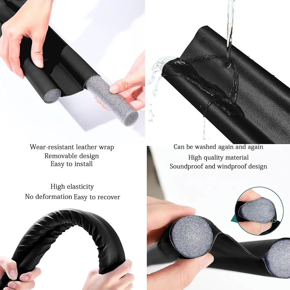1-4pcs Flexible Door Seal Strip Soundproof Windproof Cuttable Anti-cold Washable Door Gap Weatherstrip Self Adhesive Strip