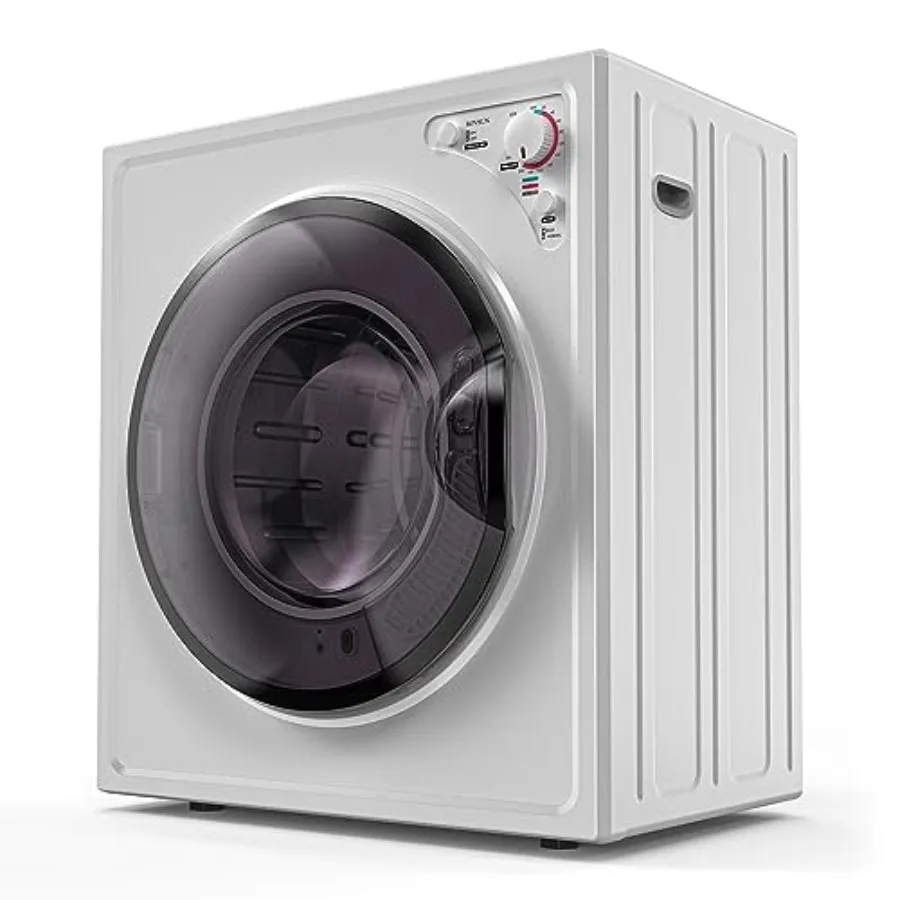 2.6 Cu.Ft. Portable Dryer for Laundry Compact Electric Clothes Dryer with Stainless Steel Tub 110V Machine with Control K