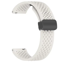 Breathable Soft Silicone Sport Watchband, 20/22mm Strap for 20mm (Starlight)