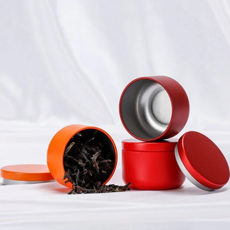 Portable Solid Color Mini Tin Box Tea Sealed Jar Packing Box Jewelry Candy Small Storage Can Coin Earring Headphones Gift Case