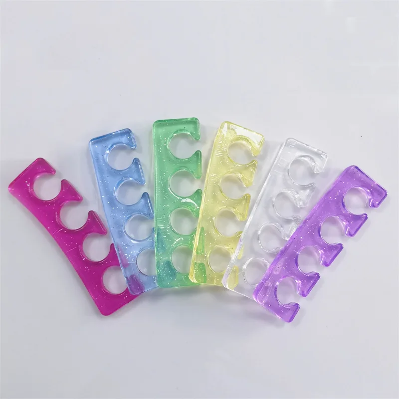 Soft Silicone Finger Toe Separator 6 Colors Flexible Finger Toe Spacers for Nail Polish Pedicure Tools 2pcs (1pair) toe separators