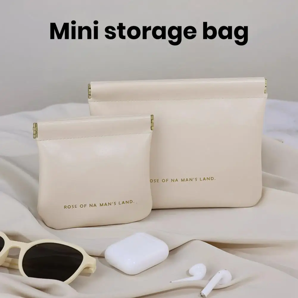 

Multifunctional Mini Cosmetic Organizer Waterproof Leather Lipstick Change Storage Bag Portable Coin Purse Bag Cable Organizer