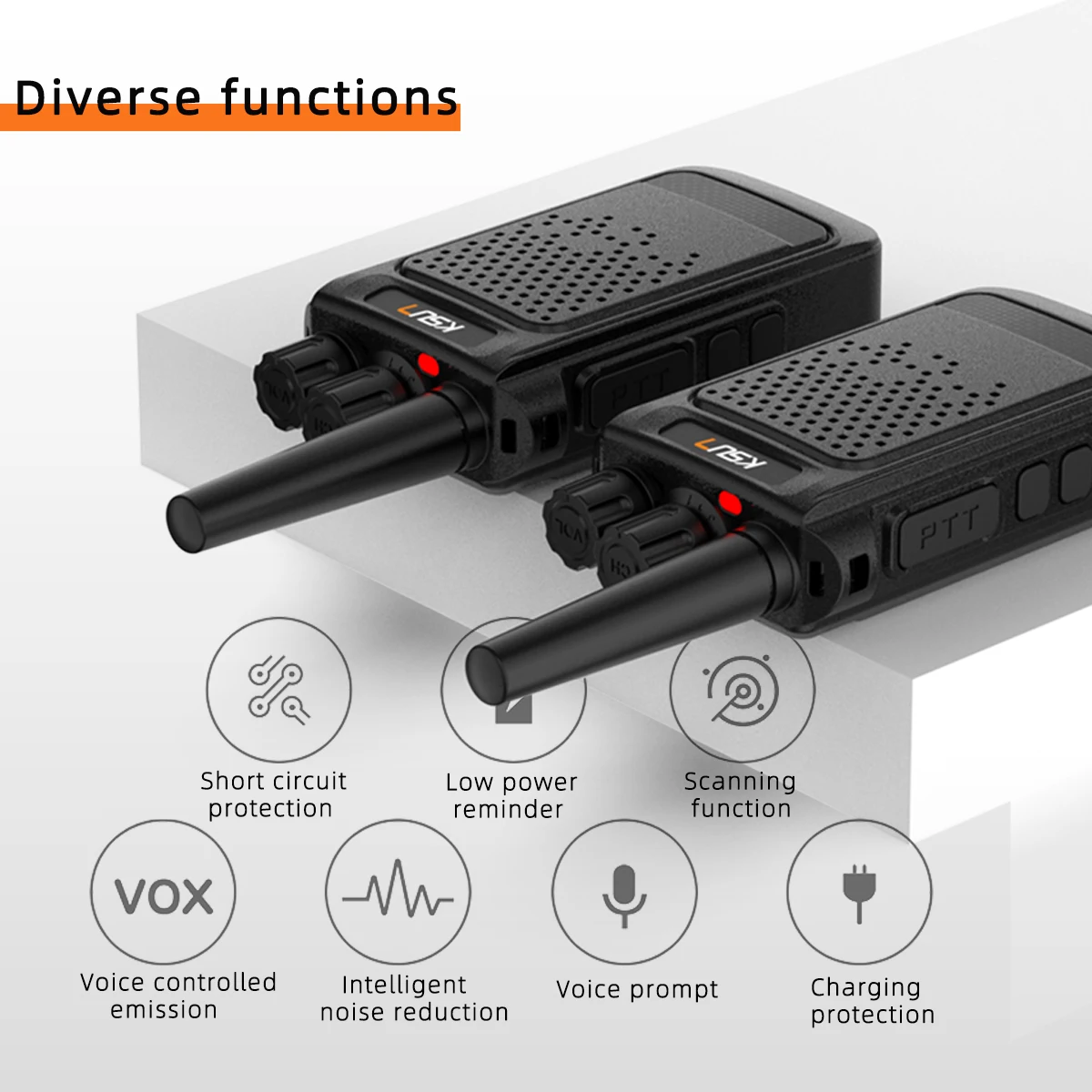 Walkie Talkie 2 Pcs Included Radio Station Receiver Transceiver Rechargeable Professional Portable Radio Communicator KSUT X26