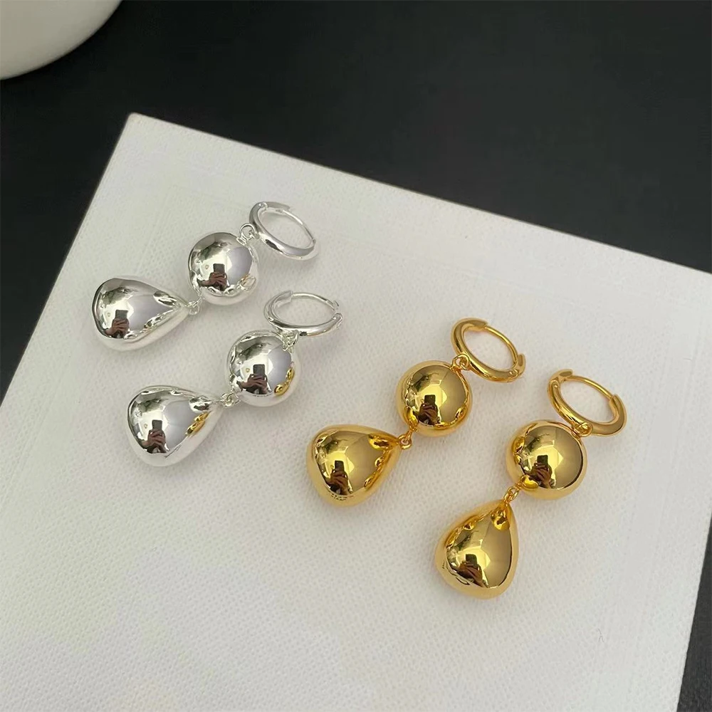 

To Reins Fashion Cute Jewelry For Women High Quality Double Ball Earrings Goth Drop Pendientes Y2k Accessories