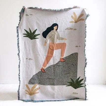 

Повседневные пледы ковер для украшения дивана, ковер для отдыха, оригинальный одинарный ковер