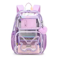 High Quality Waterproof Large Capacity TPU Transparent Clear Women Backpack 1