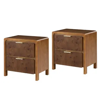 Distressed Farmhouse Nightstand Set 1