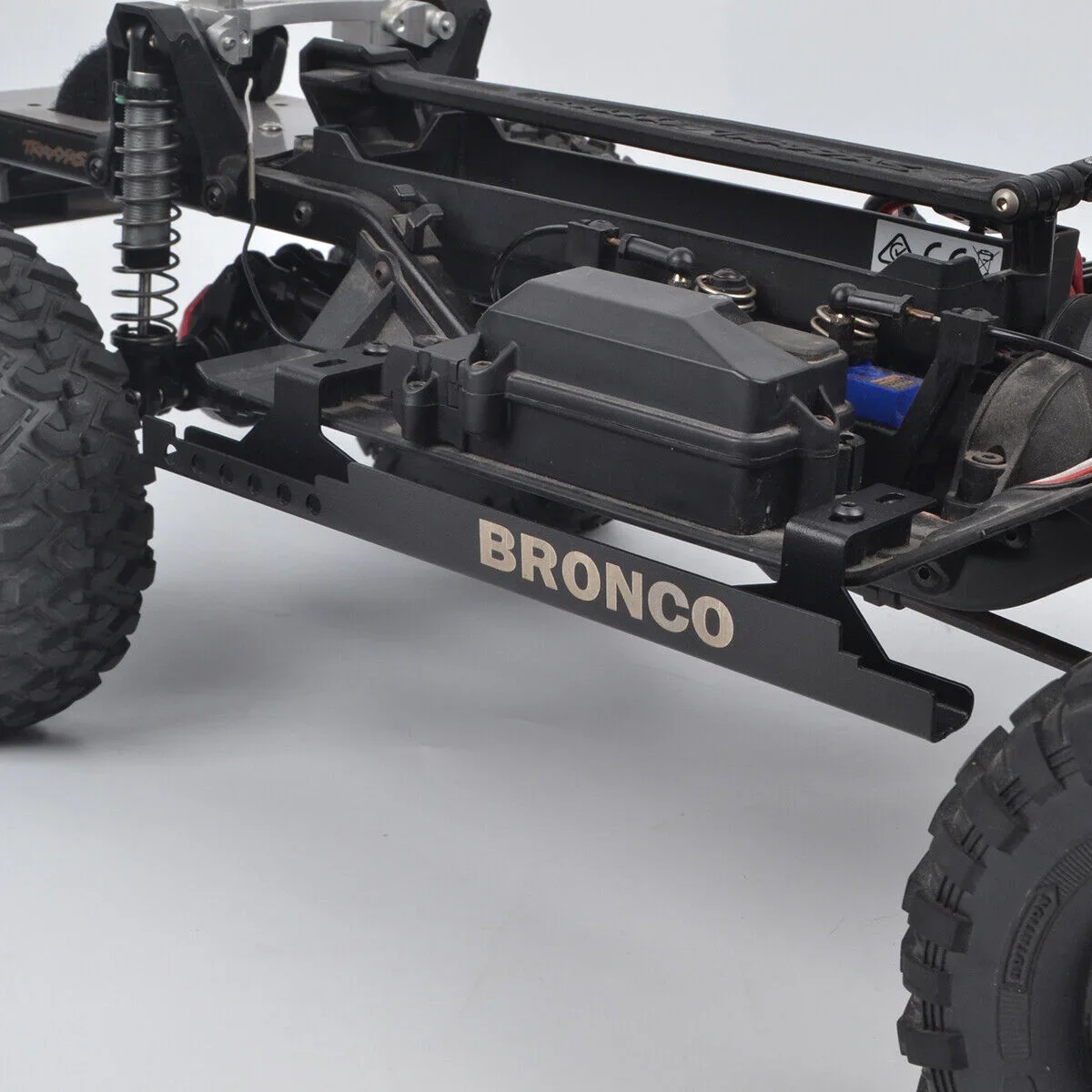 RcAidong Stainless Rock Slider Plate for Traxxas TRX-4 Ford Bronco 2021 1/10 RC Crawler Off-Road Car