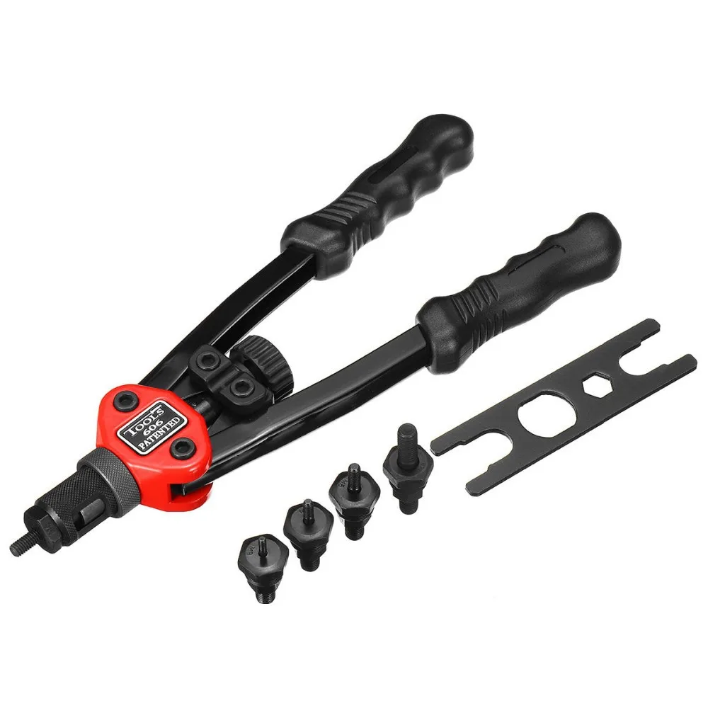 Riveter Gun Tool BT-606 Hand Threaded Rivet Nut Gun 200pcs Flat Head Thread Rivet Nuts M3 M4 M5 M6 M8 Double Handle Tools