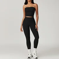 2 Pièces Vêtements pour femmes Yoga Set Workout Tracksuit Sportswear Gym Clothing High Waist Bell-bottoms Sexy Fitness Sports Suit 5