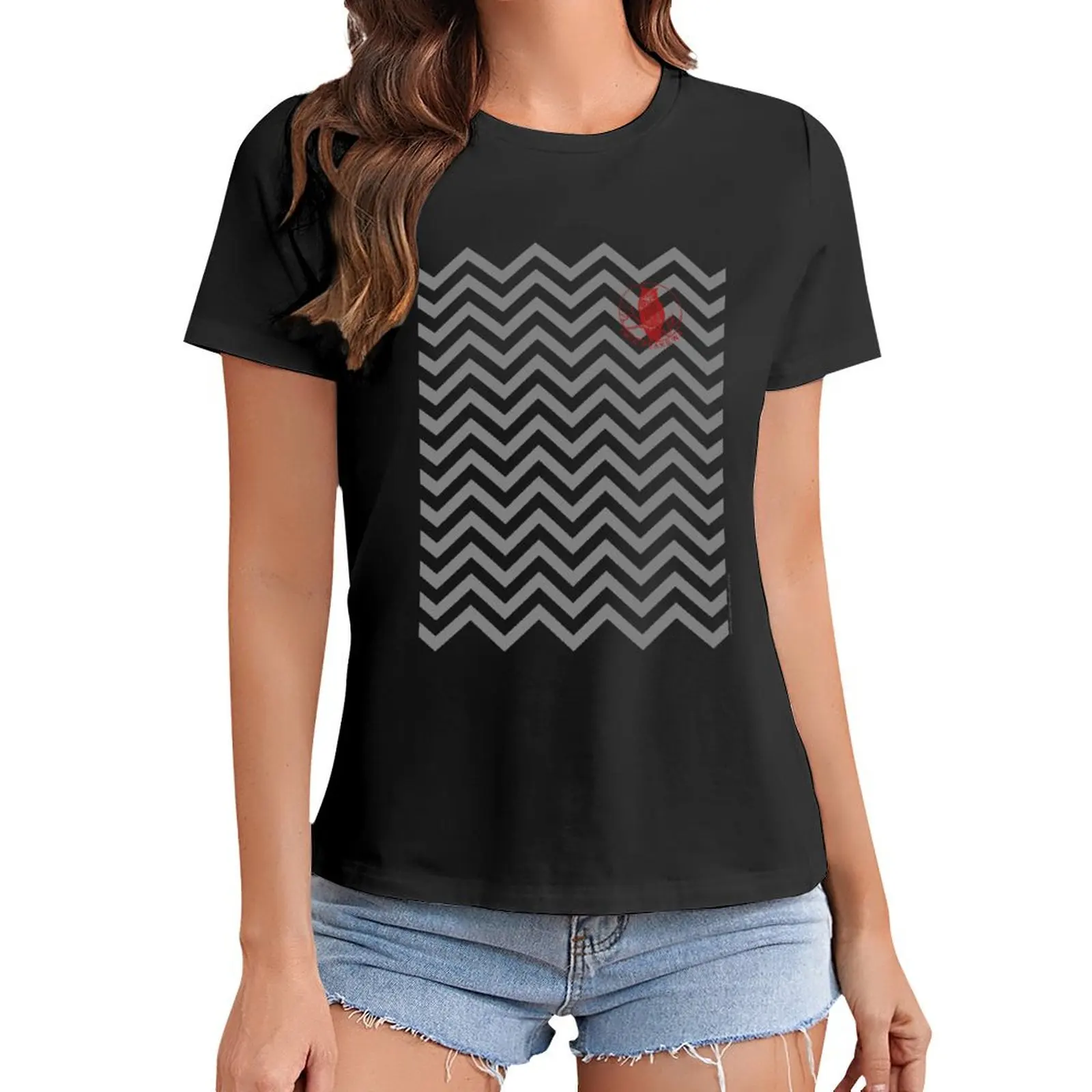 

Twin Peaks Owl Pocket Logo Backward And Forward Design T-Shirt anime clothes Aesthetic clothing fashion woman blouse 2024