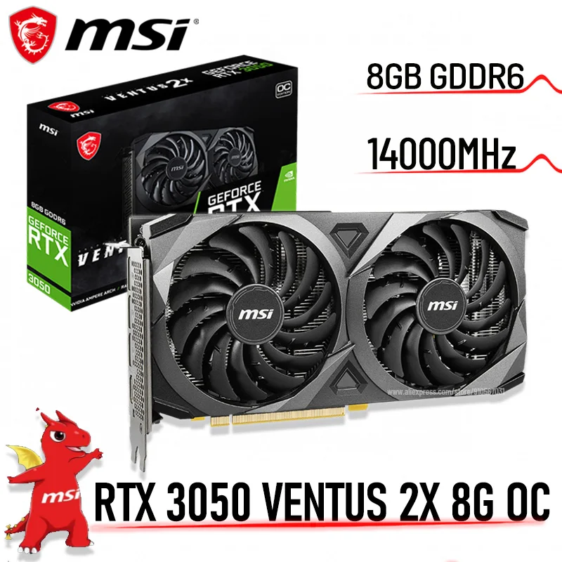 GDDR6 MSI RTX 3050 VENTUS 2X 8G OC Graphics GDDR6 128bit RTX 3050