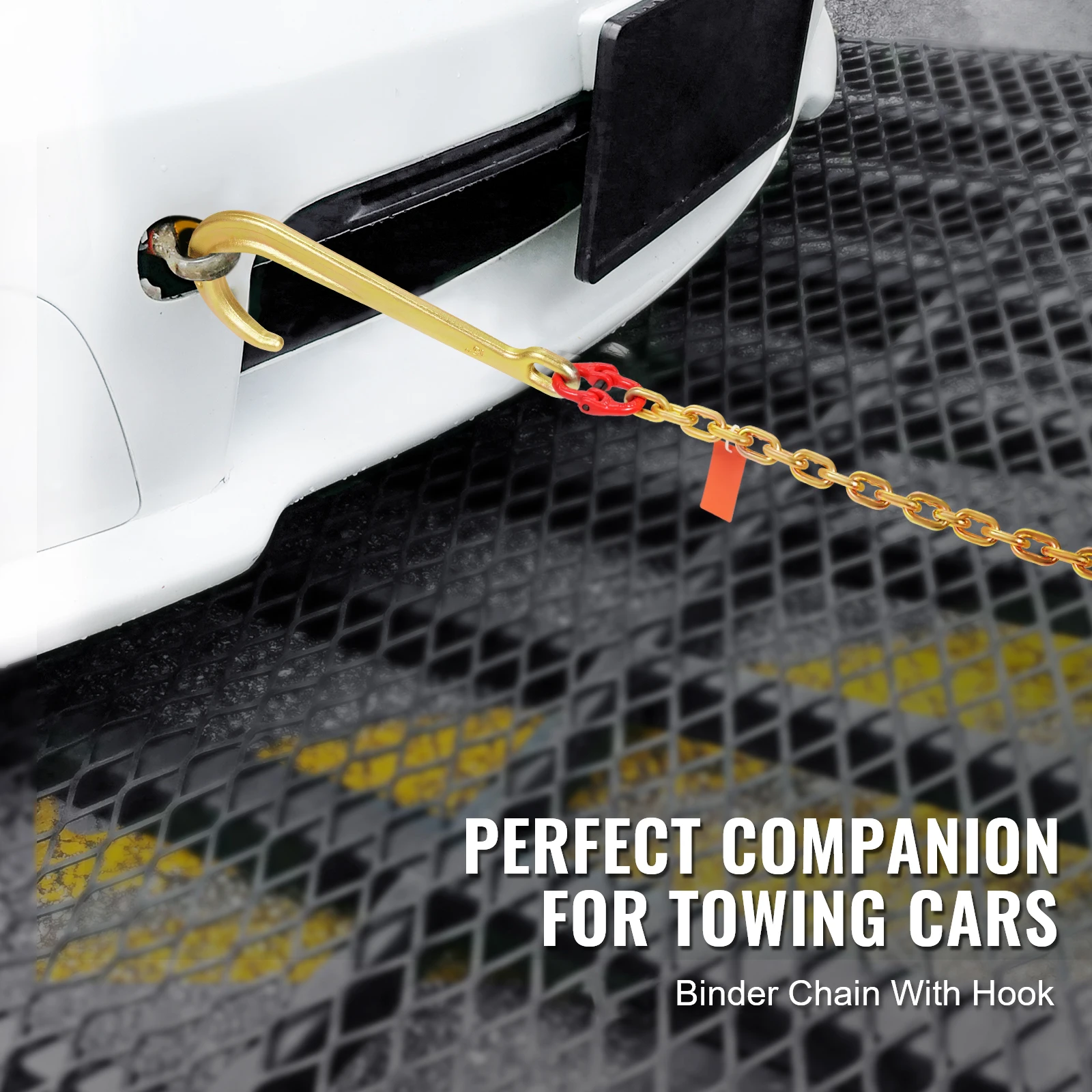 G80 Steel Towing Chain with Hooks for Trailer Recovery