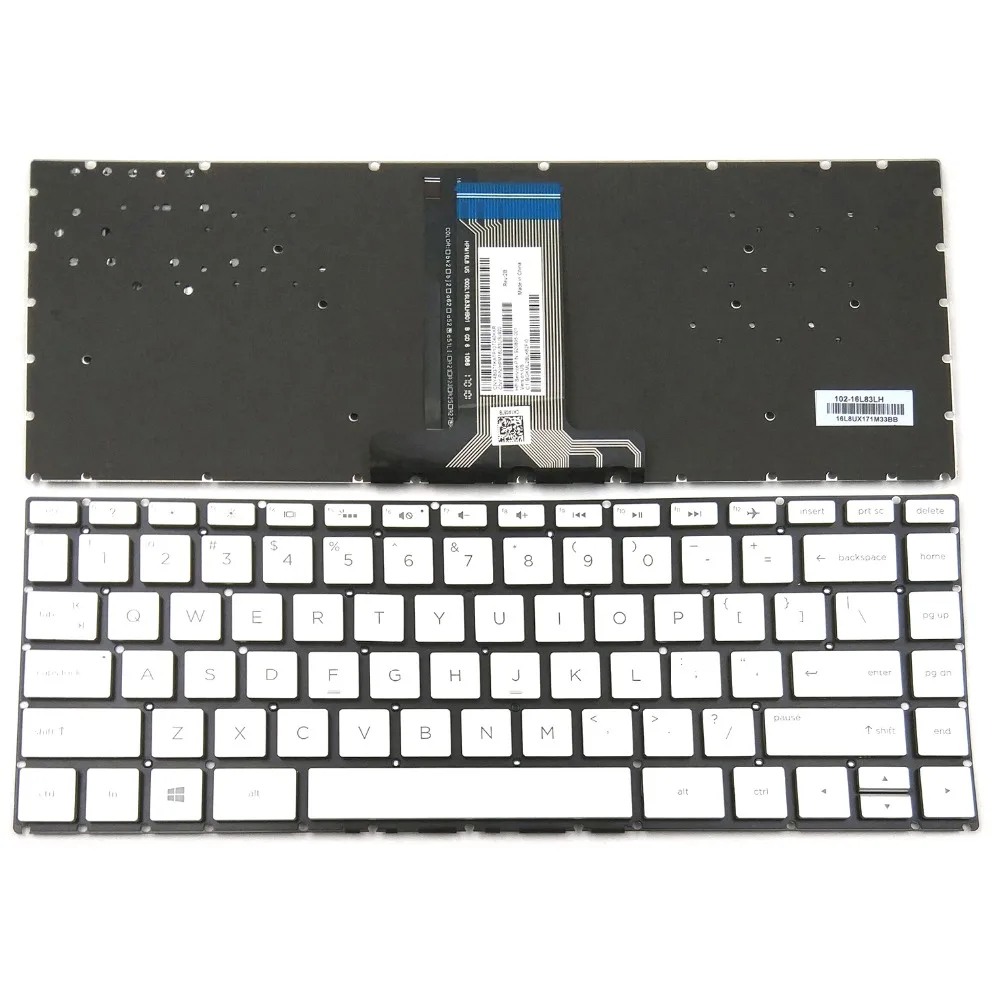 

New Laptop Keyboard for HP Pavilion 14M-BA 14M-BA011DX 14M-BA013DX 14M-BA015DX 14M-BA114DX 14T-BA Series Silver US Backlit