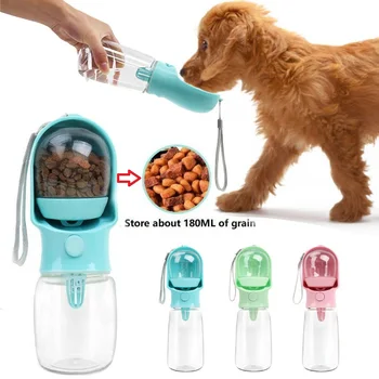 320/500ML Bottiglia d'acqua portatile per cani e gatti per zucca per cani Camminata Bottiglia per bere Forniture per animali domestici per cani Ciotola per alimenti GS07 1