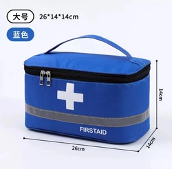 Enhanced First Aid Kit: Portable Outdoor & Home Medical Storage Bag with Large Capacity (Blue-L)