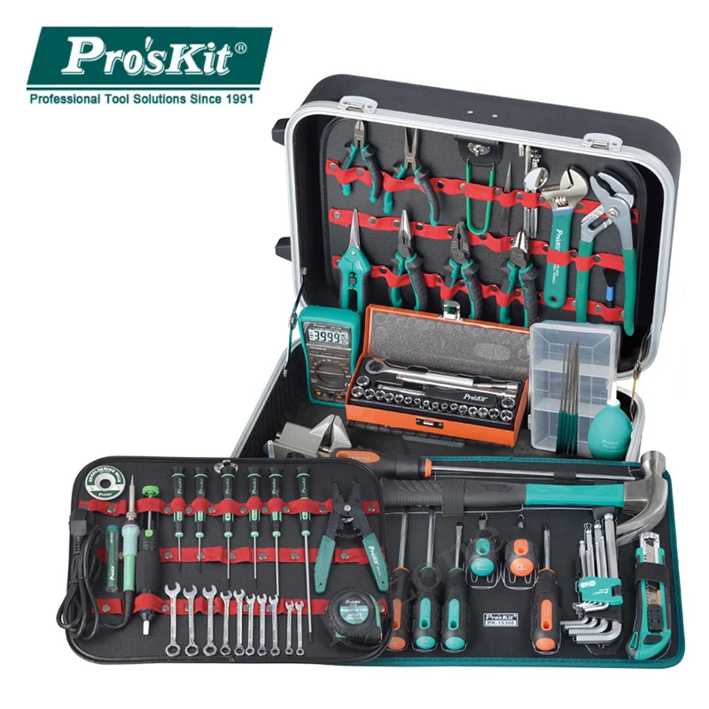 89Pcs Proskit PK-15308BM Professional Mechanical Engineering Tool Set For Mechanical Overhaul Welding Repair Electrician Tools