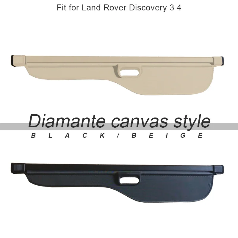 1Set Car Rear Trunk Cargo Cover for Land Rover Discovery 3 4 LR3 LR4 2004-Black Security Shield Shade Car accessories