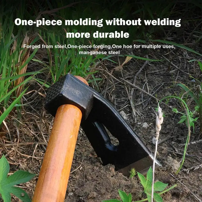 Multifunctional Small Hoe Wooden Handle Household Flower Hoe Gardening Outdoor Agricultural Tool Garden Tool