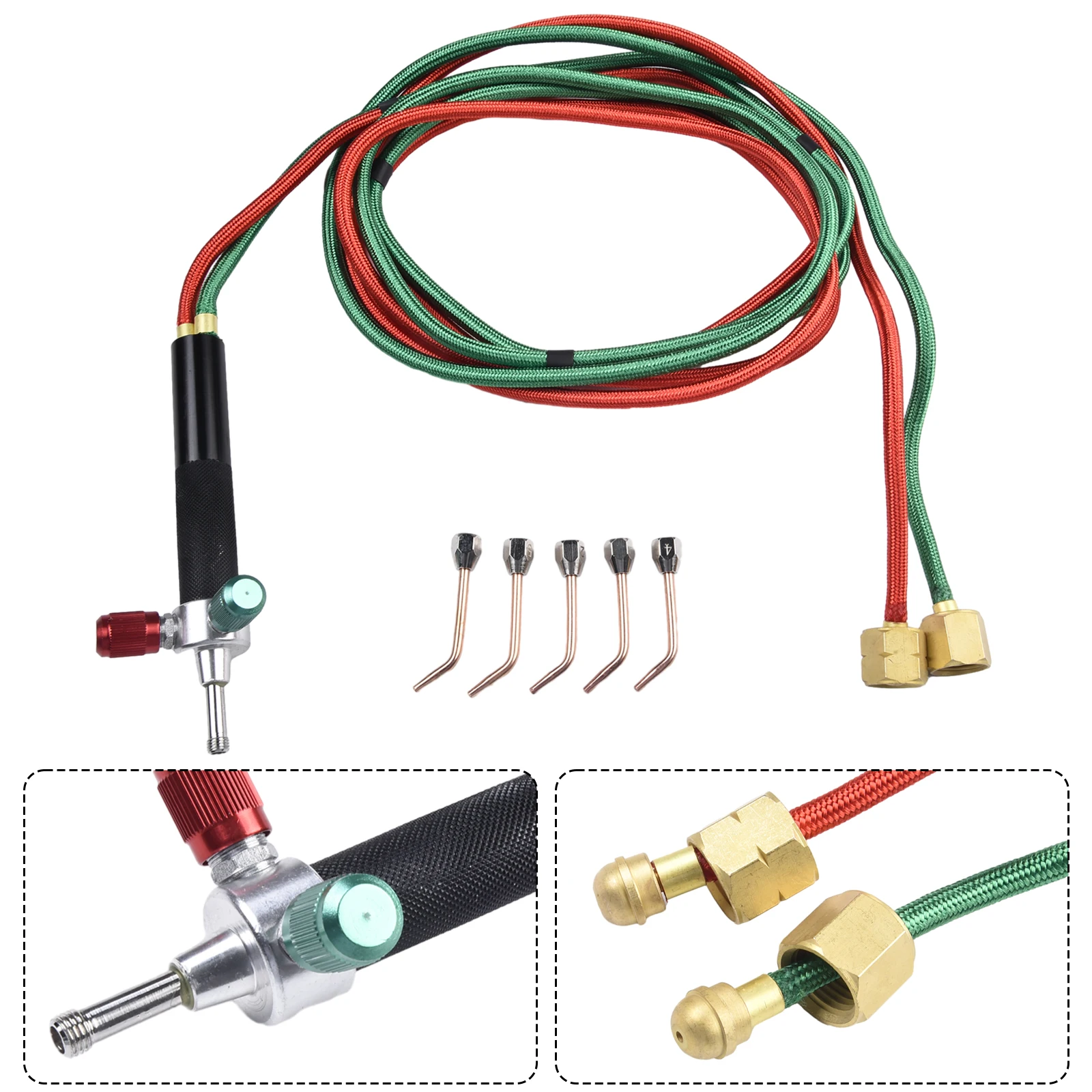 Mini Gas Welding Cutting Oxy Oxygen Acetylene Torch Kit Welder Tool + 5 Nozzles Electronics Repair And Manufacturing 6