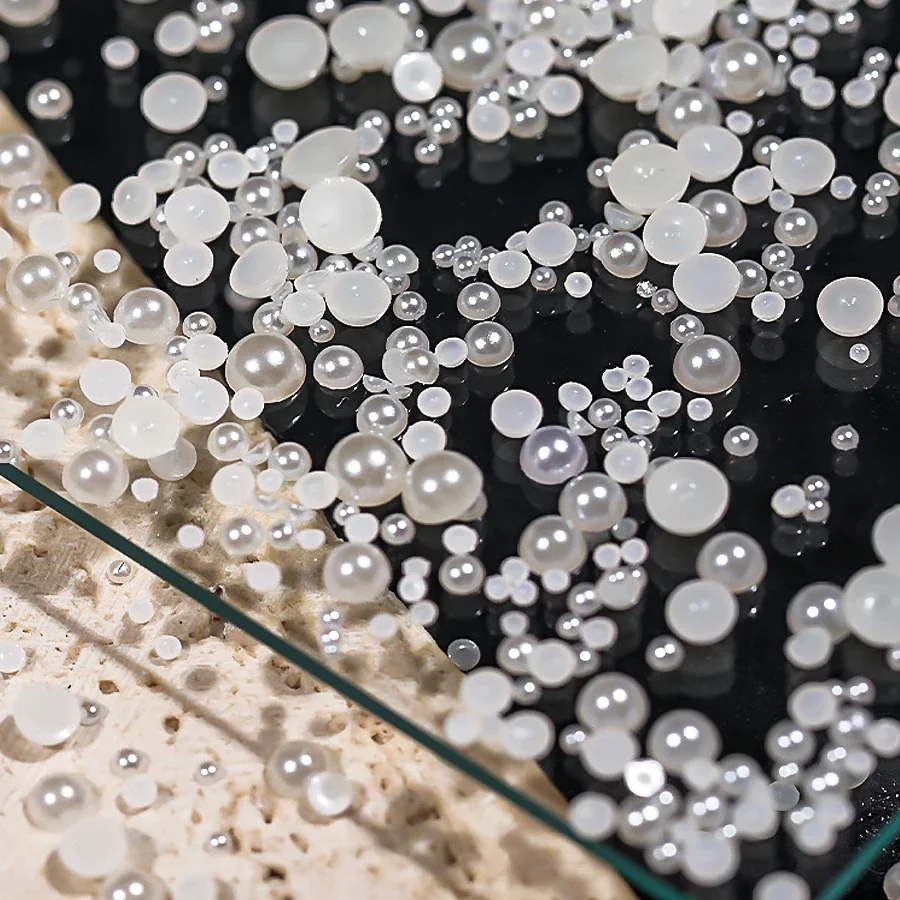 10000개 모조 진주 비즈 1.5mm-4mm 반구형 느슨한 비즈 네일 아트 DIY 공예 보석 제작 및 스크랩북용