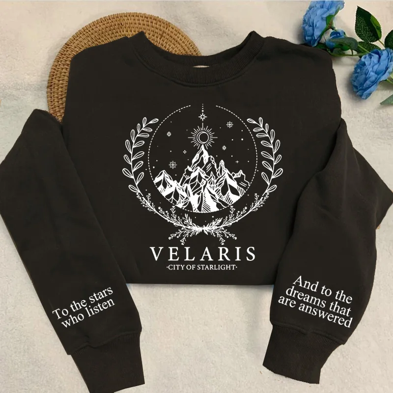 Velaris City of Starlight ACOTAR Sweatshirt Women The Night Court Graphic Sweatshirs Court of Dreams Sarah Bookish Sweat Tops