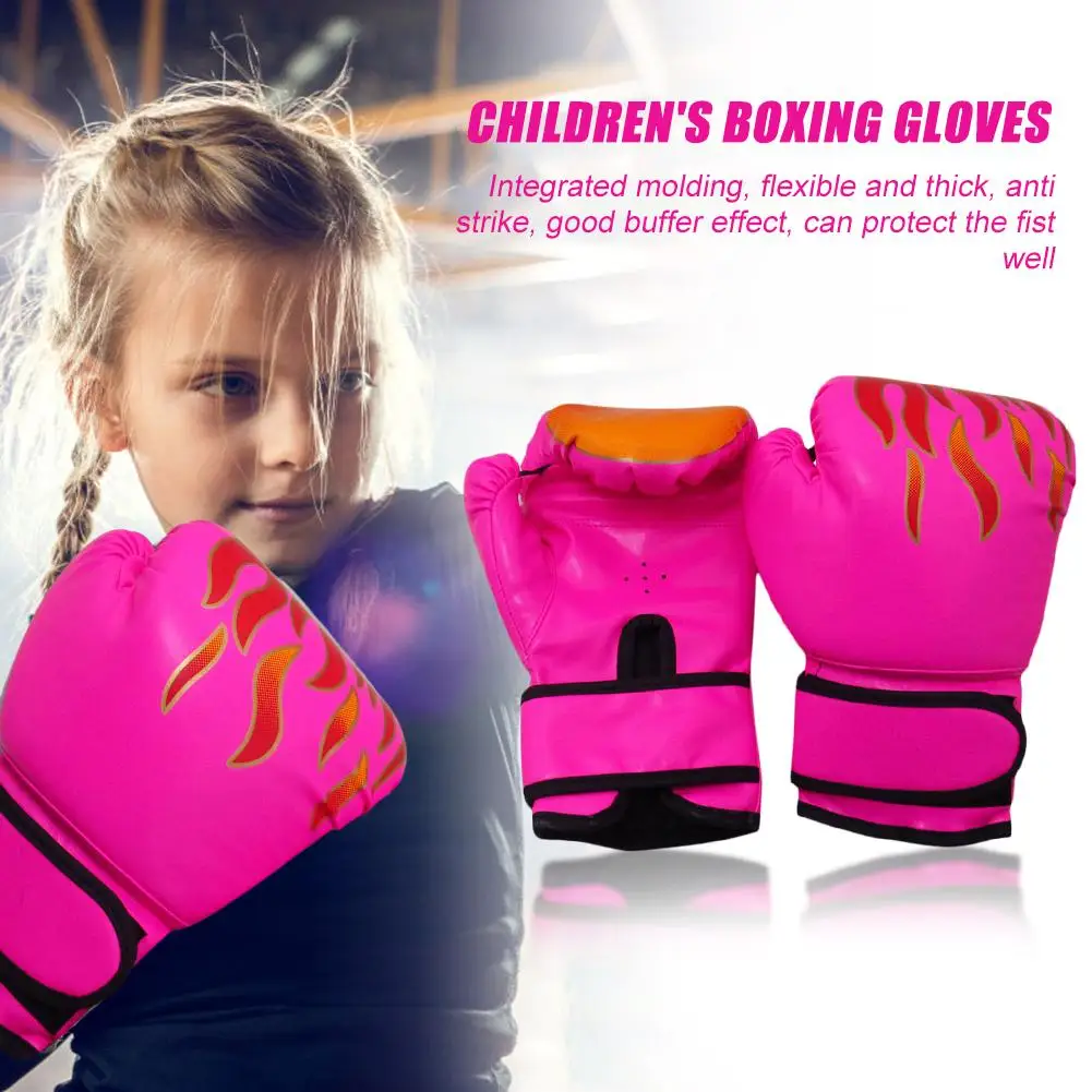 2pcs Boxing Training Fighting Gloves Flame Gloves Kid Breathable Sparring Karate for Effective Working-out Accessories