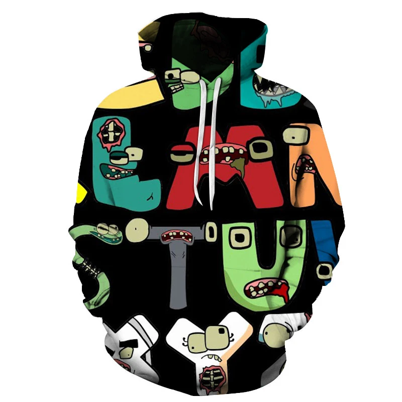 thumbnail image 1 of Sudadera con capucha con estampado 3D del alfabeto divertido, sudaderas con letras de dibujos animados, chándal para niño, sudadera Harajuku, ropa de anime para niña, camisetas para niños, sudadera co, 1 of 5